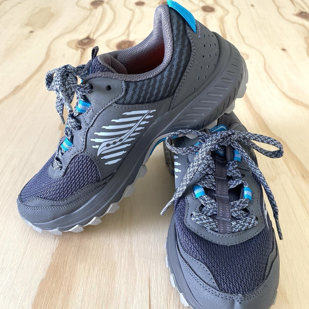 Saucony Trail Shoes Women 6W Gray Excursion TR 15 Running Sneakers Walk Hike